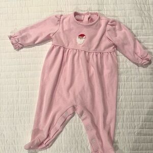 Petit Bebe Pink Santa Kids Footie